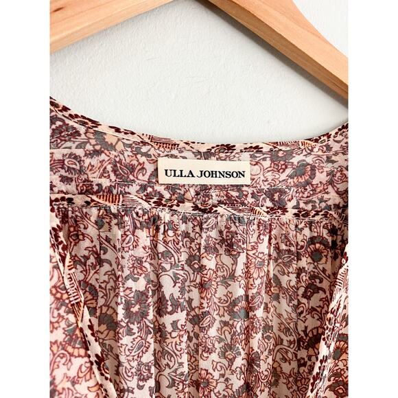 Ulla Johnson | Eleni Gardenia Floral Silk Mini Dress | Sz 2 - Picture 5 of 11